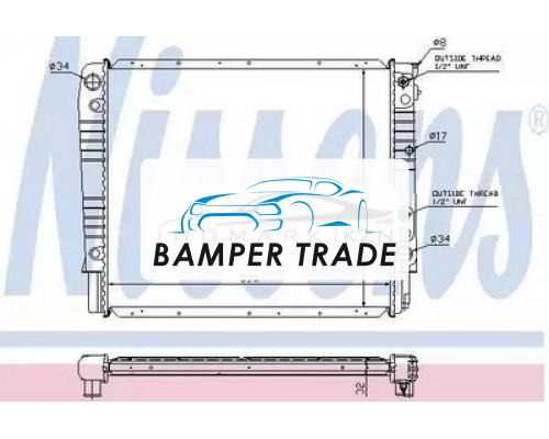 Заказать Радиатор двигателя NISSENS 65542A на Volvo 940 (1988–1998) в Казани