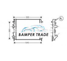 Радиатор RENAULT KANGOO 1.5 DCI 01- на RENAULT KANGOO KC01