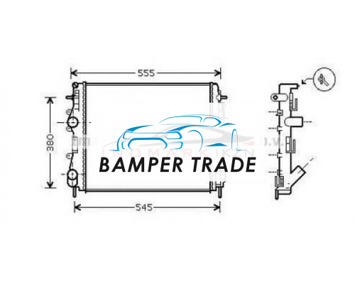 Купить Радиатор RENAULT KANGOO 1.5 DCI 01- на RENAULT KANGOO KC01 в Казани