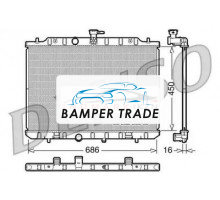 Радиатор охлаждение двигателя DENSO DRM46009 на Nissan X-Trail II (2007–2011)