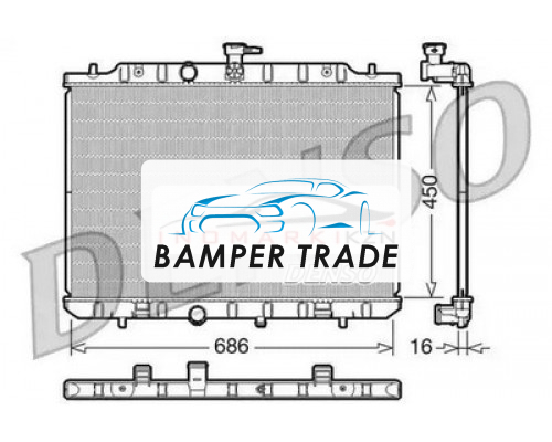 Купить Радиатор охлаждение двигателя DENSO DRM46009 на Nissan X-Trail II (2007–2011) в Казани
