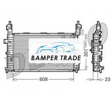 Радиатор охлаждение двигателя DENSO DRM20093 на Opel Meriva A (2003–2006)