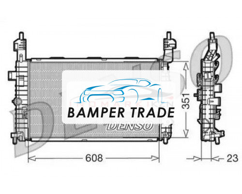 Купить Радиатор охлаждение двигателя DENSO DRM20093 на Opel Meriva A (2003–2006) в Казани