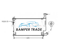 Радиатор CITROEN BERLINGO 1.4-1.8 98-