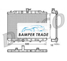 Радиатор охлаждение двигателя DENSO DRM46006 на Nissan X-Trail II (2007–2011)
