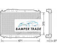 Радиатор охлаждение двигателя DENSO DRM40029 на Honda Civic VIII (2005–2008)