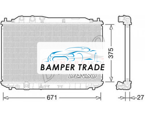 Заказать Радиатор охлаждение двигателя DENSO DRM40029 на Honda Civic VIII (2005–2008) в Казани