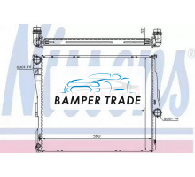 Радиатор двигателя NISSENS 60803A на BMW X3 I (E83) (2003–2006)