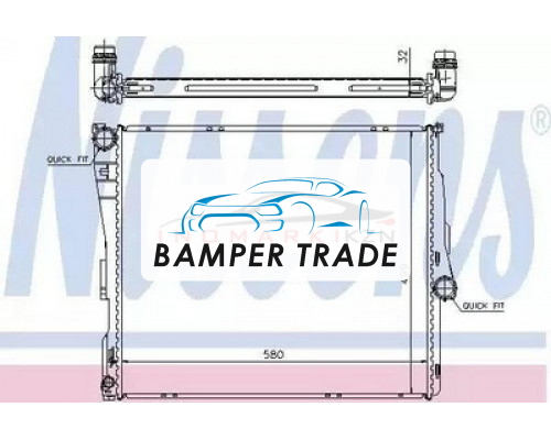 Заказать Радиатор двигателя NISSENS 60803A на BMW X3 I (E83) (2003–2006) в Казани