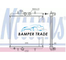 Радиатор двигателя NISSENS 63708A на Peugeot 206 (1998–2012)
