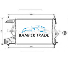Радиатор OPEL ASTRA J CHEVROLET CRUZE 1.4 1.6 1.6T M T 09-