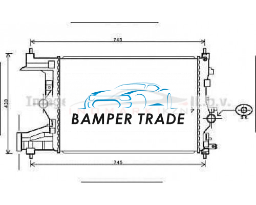 Купить Радиатор OPEL ASTRA J CHEVROLET CRUZE 1.4 1.6 1.6T M T 09- в Казани