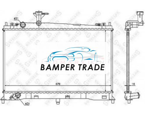 Заказать Радиатор охлаждение двигателя STELLOX 1025076SX на Mazda 6 I (GG) (2002–2005) в Казани