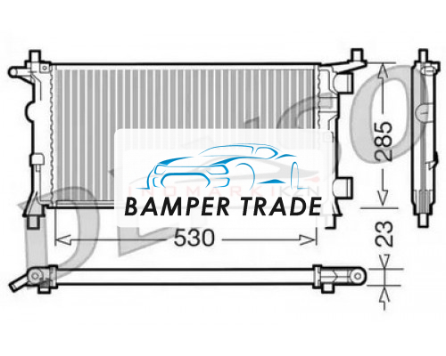Заказать Радиатор охлаждение двигателя DENSO DRM20041 на Opel Corsa B (1993–2000) в Казани