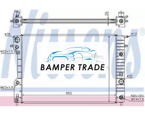 Купить Радиатор двигателя NISSENS 63072A на Opel Omega B (1994–1999) в Казани