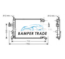 Радиатор OPEL CORSA C 1.4 1.8 i 09 00-