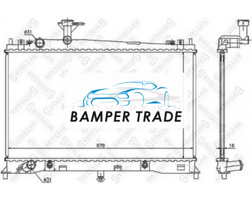 Купить Радиатор охлаждение двигателя STELLOX 1025851SX на Mazda 6 I (GG) (2002–2005) в Казани