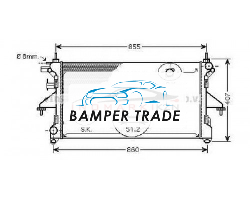 Заказать Радиатор CITROEN JUMPER PEUGEOT BOXER 2.2HDi +A C 06- в Казани