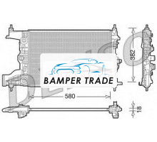 Радиатор CHEVROLET CRUZE 1.6 1.8 A T 09- OPEL ASTRA J 1.6 09- AT
