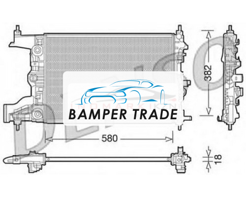 Купить Радиатор CHEVROLET CRUZE 1.6 1.8 A T 09- OPEL ASTRA J 1.6 09- AT в Казани