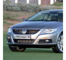 Бампер передний в цвет кузова Volkswagen Passat CC (2008-2012) с отв под омыватель и парктроники