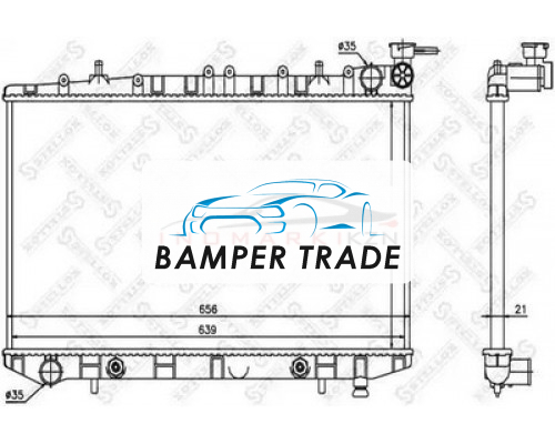 Купить Радиатор охлаждение двигателя STELLOX 1025045SX на Nissan Primera I (P10) (1990–1997) в Казани