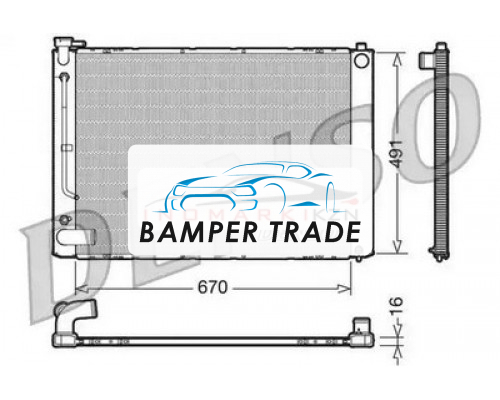 Купить Радиатор охлаждение двигателя DENSO DRM50055 на Lexus RX II (2003–2006) в Казани