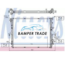 Радиатор двигателя NISSENS 65276A