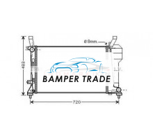 Радиатор MB W169 W245 1.5 M T 04-12
