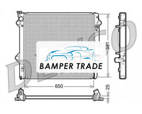 Купить Радиатор охлаждение двигателя DENSO DRM50046 на Toyota Land Cruiser Prado 120 Series (2002–2007) в Казани