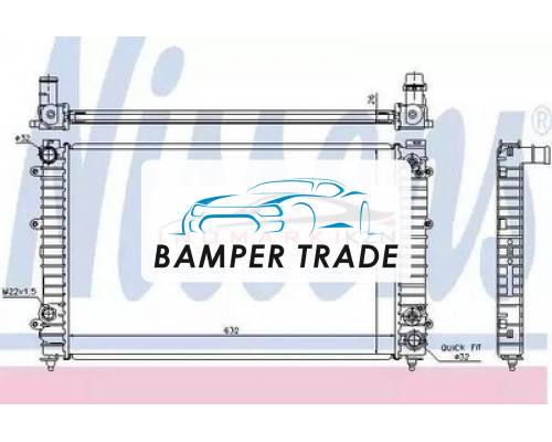 Купить Радиатор двигателя NISSENS 60493A на Audi A8 I (D2) (1994–1999) в Казани