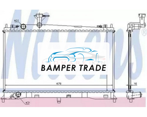 Заказать Радиатор двигателя NISSENS 62462A на Mazda 6 I (GG) (2002–2005) в Казани