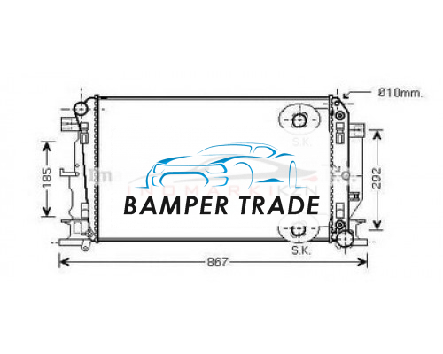 Купить Радиатор MB SPRINTER 1.8-3.5D A T 06- на MERCEDES SPRINTER 906 в Казани