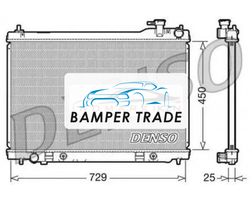 Заказать Радиатор охлаждение двигателя DENSO DRM46100 на Infiniti FX I (S50) (2002–2006) в Казани