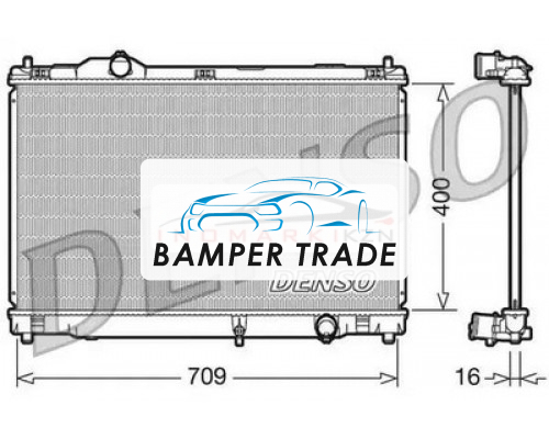 Купить Радиатор охлаждение двигателя DENSO DRM51008 на Lexus GS III (2004–2007) в Казани