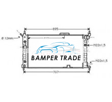 Радиатор OPEL ASTRA F 1.4-2.0 91-06 на Opel Astra F (1991–2002)