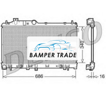 Радиатор SUBARU LEGACY 2.0 05-