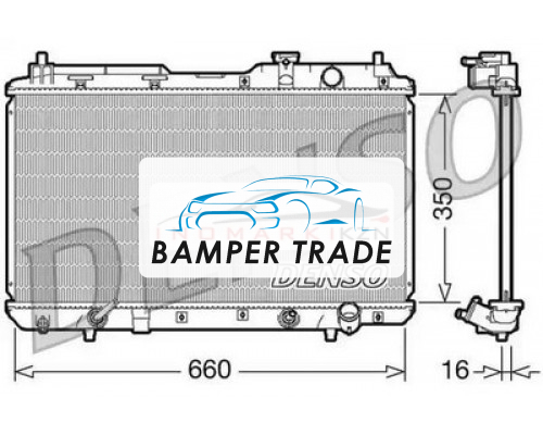 Купить Радиатор охлаждение двигателя DENSO DRM40010 на Honda CR-V I (1995–1999) в Казани