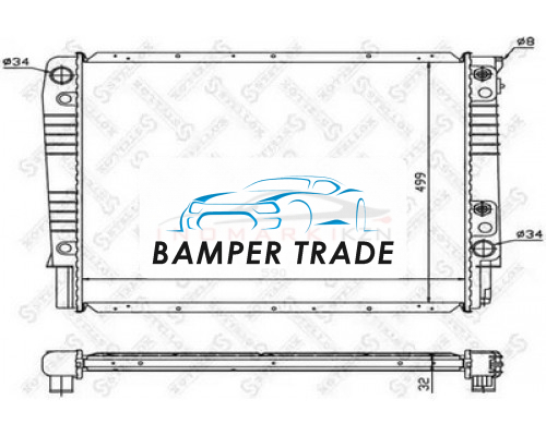 Заказать Радиатор охлаждение двигателя STELLOX 1026445SX на Volvo 960 I (1990–1994) в Казани