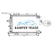 Радиатор OPEL ASTRA 2.0 2.2 TD A T 00-