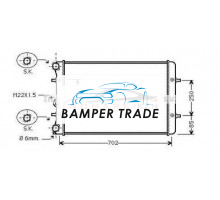 Радиатор VAG G4 1.6 1.8 1.9TD A T 97-06
