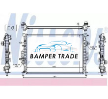 Радиатор двигателя NISSENS 65615A