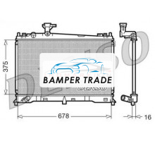 Радиатор охлаждение двигателя DENSO DRM44010 на Mazda 6 I (GG) (2002–2005)