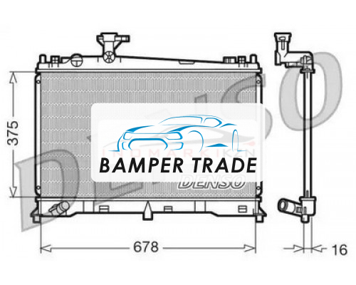 Заказать Радиатор охлаждение двигателя DENSO DRM44010 на Mazda 6 I (GG) (2002–2005) в Казани