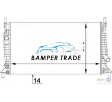 Радиатор FORD FOCUS 1.4-2.0 2.0TD 04-