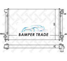 Радиатор охлаждение двигателя STELLOX 1025003SX на Volkswagen Passat B3 (1988–1997)