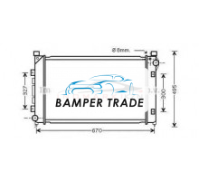 Радиатор LAND ROVER FREELANDER 1.8 A T 97-06