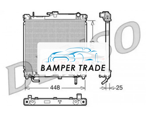 Купить Радиатор охлаждение двигателя DENSO DRM47003 на Suzuki Jimny III (1998–2005) в Казани
