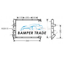 Радиатор RENAULT KANGOO CLIO 1.2-1.6 1.9D +A C 98-