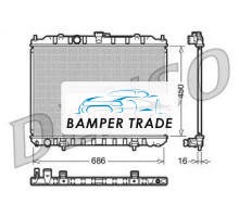 Радиатор двигателя DENSO DRM46004 на Nissan X-Trail I (2000–2007)